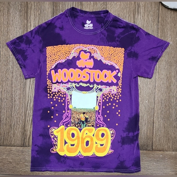 🤘Falling Stars The Philcos Women's Woodstock 1969 T-Shirt Size Small🤘 - Picture 7 of 7